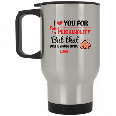 14 oz. Silver Travel Mug