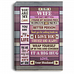 To My Wife The Day I Met You I Found My Missing Piece From Husband Framed Canvas Prints - Unframed Poster, White, 0.75'' Framed Canvas