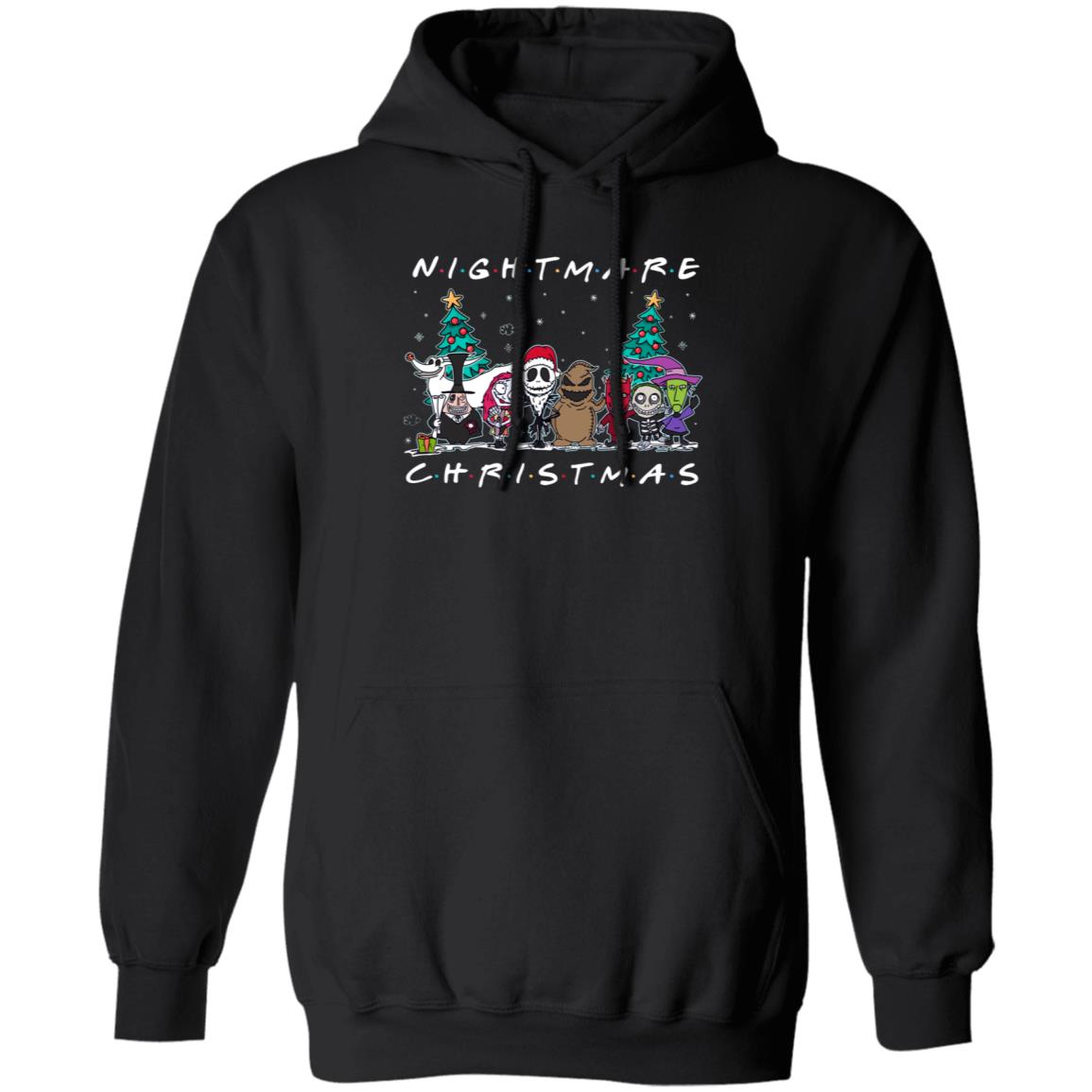 Nightmare Characters Friends Hoodies - Jack Skellington Oogie-Boogie Sweatshirts, Black, Hoodie