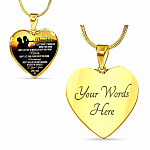 From Dad To My Daughter Don't Let Today Trouble Bring You Down Daughter Gift Heart Pendant Necklace - Heart Luxury Necklace (Gold Plated)