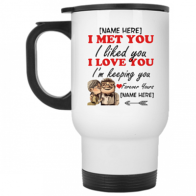 14 oz. White Travel Mug