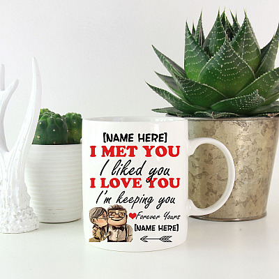 Alternative view of Personalized Couple Gifts I Met You I Liked You Coffee Mug - Beer Stein - Water Bottle - Color Changing Mug