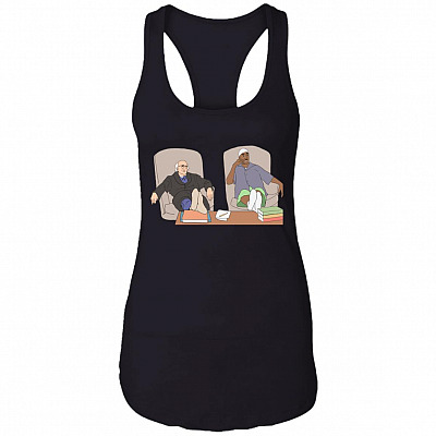 Lampin' Funny Cotton Tank Top Tee - Ladies Racerback Tank, Black, Ladies Racerback Tank