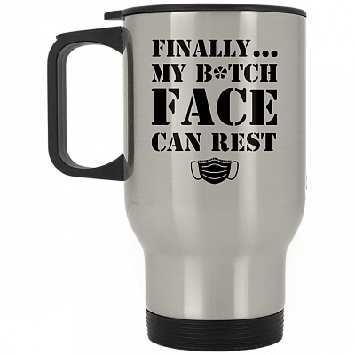 14 oz. Silver Travel Mug