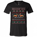 Walking In A Wiener Wonderland Dachshunds T-shirts V-neck Tee Youth Tee, Black, V-Neck T-Shirt Walking In A Wiener Wonderland Dachshunds T-shirts V-neck Tee Youth Tee, Black, V-Neck T-Shirt