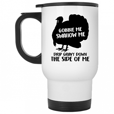 14 oz. White Travel Mug