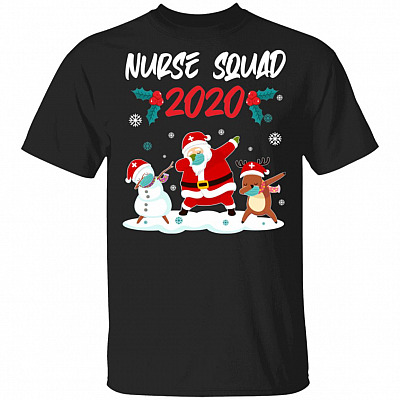 Christmas Nurse Squad T-Shirt - Funny Nurse Shirt, Black, Unisex T-Shirt