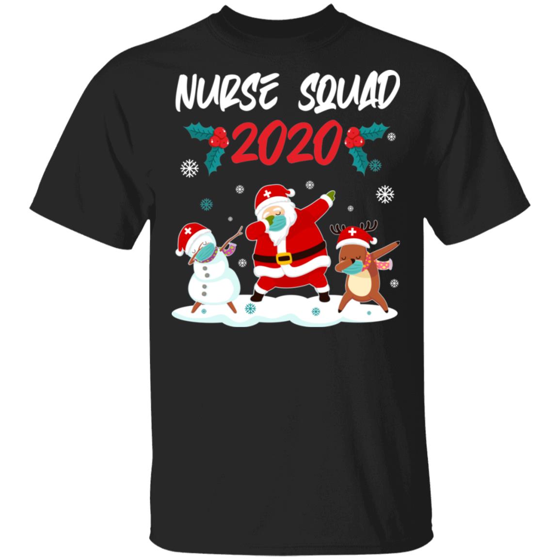 Christmas Nurse Squad T-Shirt - Funny Nurse Shirt, Black, Unisex T-Shirt