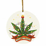 Happy Holidaze Decorative Christmas Ornament Keepsake - Holiday Flat Circle Ornament, White, Circle Ornament Happy Holidaze Decorative Christmas Ornament Keepsake - Holiday Flat Circle Ornament, White, Circle Ornament