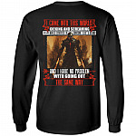 I Came into This World Kicking and Screaming Print On Back Hoodie - Sweatshirt - Long Sleeve Shirt, Black, Long Sleeve