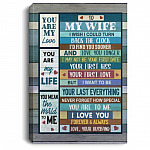 To My Wife I Wish I Could Turn Back The Clock, White, 0.75'' Framed Canvas