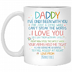 Personalized Daddy I've Only Been With You Ceramic Coffee Mug- Beer Stein - Water Bottle - Color Changing Mug, White, 11 oz. White Mug