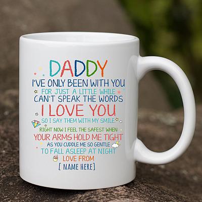 Alternative view of Personalized Daddy I've Only Been With You Ceramic Coffee Mug - Beer Stein - Water Bottle - Color Changing Mug
