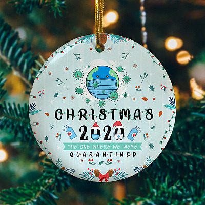 Alternative view of 2020 the One Where We Were Quarantined Heal the Earth Christmas Ornament - Holiday Ornament