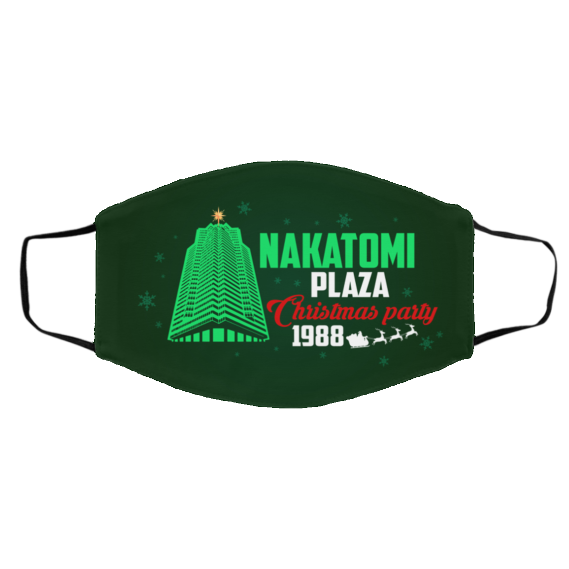 Die Hard Nakatomi Plaza Christmas Party 1988 Reusable Custom Printed Cloth Face Mask Cover, White, Cloth Face Cover – Medium/Large