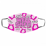 Leslie Well Shit What Are Y'all Doin Jordann Washable Reusable Custom Printed Cloth Face Mask Cover, White, Cloth Face Cover – Medium/Large