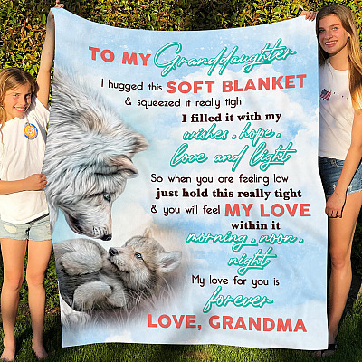 Alternative view of From Grandma To My Granddaughter My Love For You Is Forever Gift Fleece Blanket - Mink Sherpa Blanket