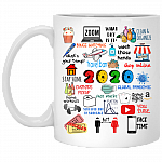 Pandemic 2020 Quarantine Christmas Annual Events Memorial 2020 Holiday Ceramic Coffee Mug, White, 11 oz. White Mug
