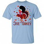 Retro Vintage Jive Turkey T-Shirt - Funny Thanksgiving Holiday Gifts Shirt, Light Blue, Unisex T-Shirt