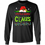 Personalized Elves Funny Santa Grandparents Christmas Gift Hoodie - Sweatshirt - Long Sleeve Shirt, Black, Long Sleeve