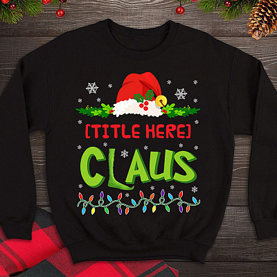 Alternative view of Personalized Elves Funny Santa Grandparents Christmas Gift Hoodie - Sweatshirt - Long Sleeve Shirt