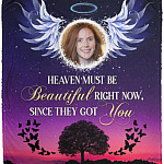 Personalized Photo Heaven Must Be Beautiful Right, White, Cozy Plush Fleece Blanket - 50x60