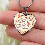 Hummingbird My Mind Still Talks To You And My Heart Still Looks Heart Pendant Necklace - Heart Luxury Necklace (Silver)