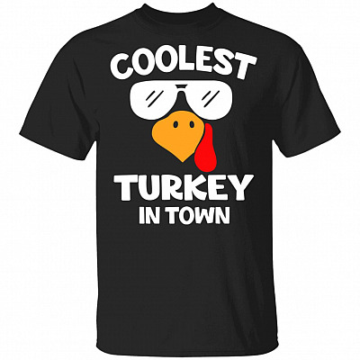 2N.Coolest Turkey shirt2, Black, Unisex T-Shirt