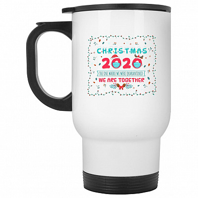 14 oz. White Travel Mug