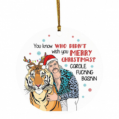 1N.You Know Who Didnt, White, Circle Ornament