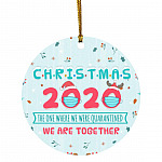 Christmas 2020 The One Ornament, White, Circle Ornament