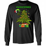 4KT. Mistlestoned Grinch (tee) Funny 2020 Christmas Mistlestoned, Black, Long Sleeve