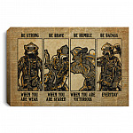 Firefighter Be Strong Canvas, White, 0.75'' Framed Canvas