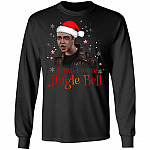 I Need More Jingle Bell Santa Hoodie, Black, Long Sleeve