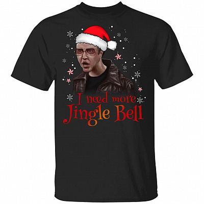 I Need More Jingle Bell T-Shirt, Black, Unisex T-Shirt