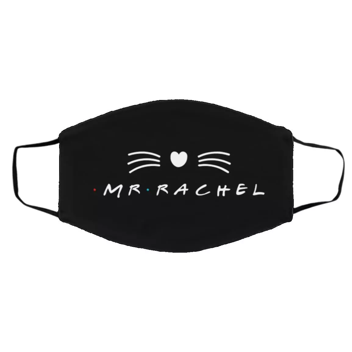 Mr Rachel Mrs Ross Couple Friends, Black, Cloth Face Cover – Medium/Large Mr Rachel Mrs Ross Couple Friends, Black, Cloth Face Cover – Medium/Large
