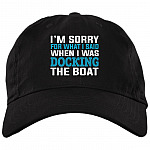 2O. Docking The Boat-hat, Black, Brushed Twill Dad Cap