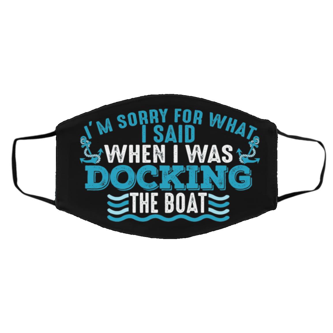 2O. Docking The Boat-mask, Black, Cloth Face Cover – Medium/Large