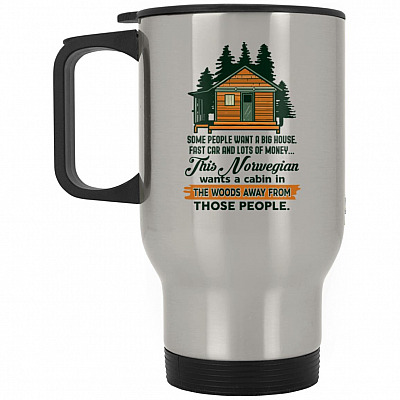 14 oz. Silver Travel Mug