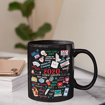 Alternative view of 2020 Global Pandemic Ceramic Coffee Mug - Beer Stein - Water Bottle - Color Changing Mug