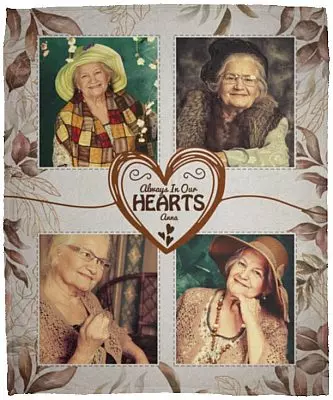 Custom Photo Always In Our Hearts, White, Cozy Plush Fleece Blanket - 50x60