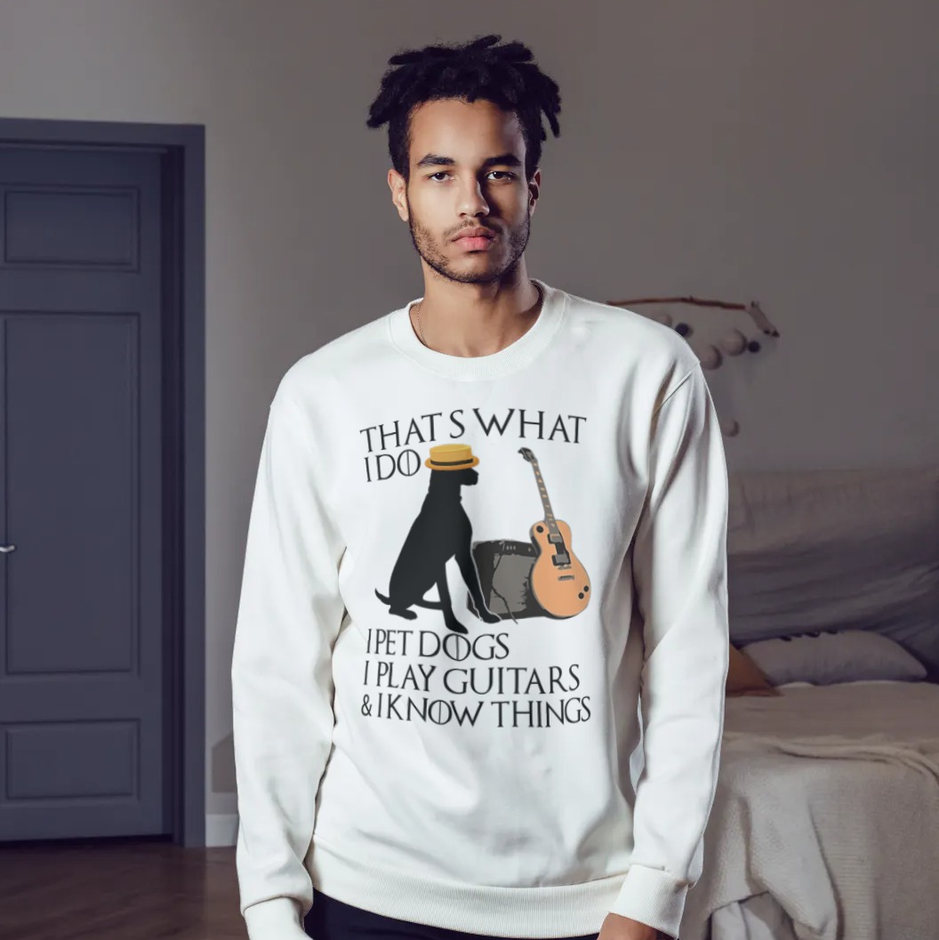 25 HG_ I Pet Dog and Play Guitar hoodie 1