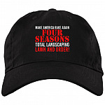 69KNG. Lawn & Order-hat(1), Black, Brushed Twill Dad Cap
