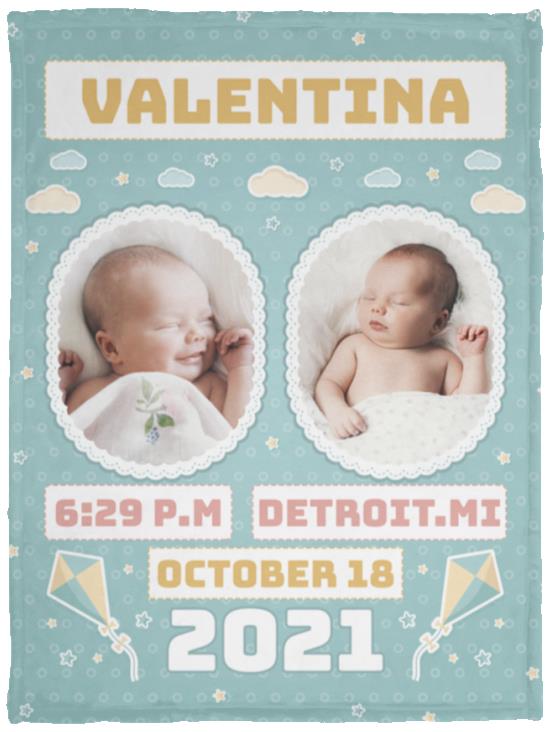 Custom Photo Baby Birthday Gift, White, VPS Cozy Plush Fleece Blanket - 30x40 Custom Photo Baby Birthday Gift, White, VPS Cozy Plush Fleece Blanket - 30x40