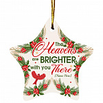 Personalized Cardinal Star Ornament, White, Star Ornament Personalized Cardinal Star Ornament, White, Star Ornament