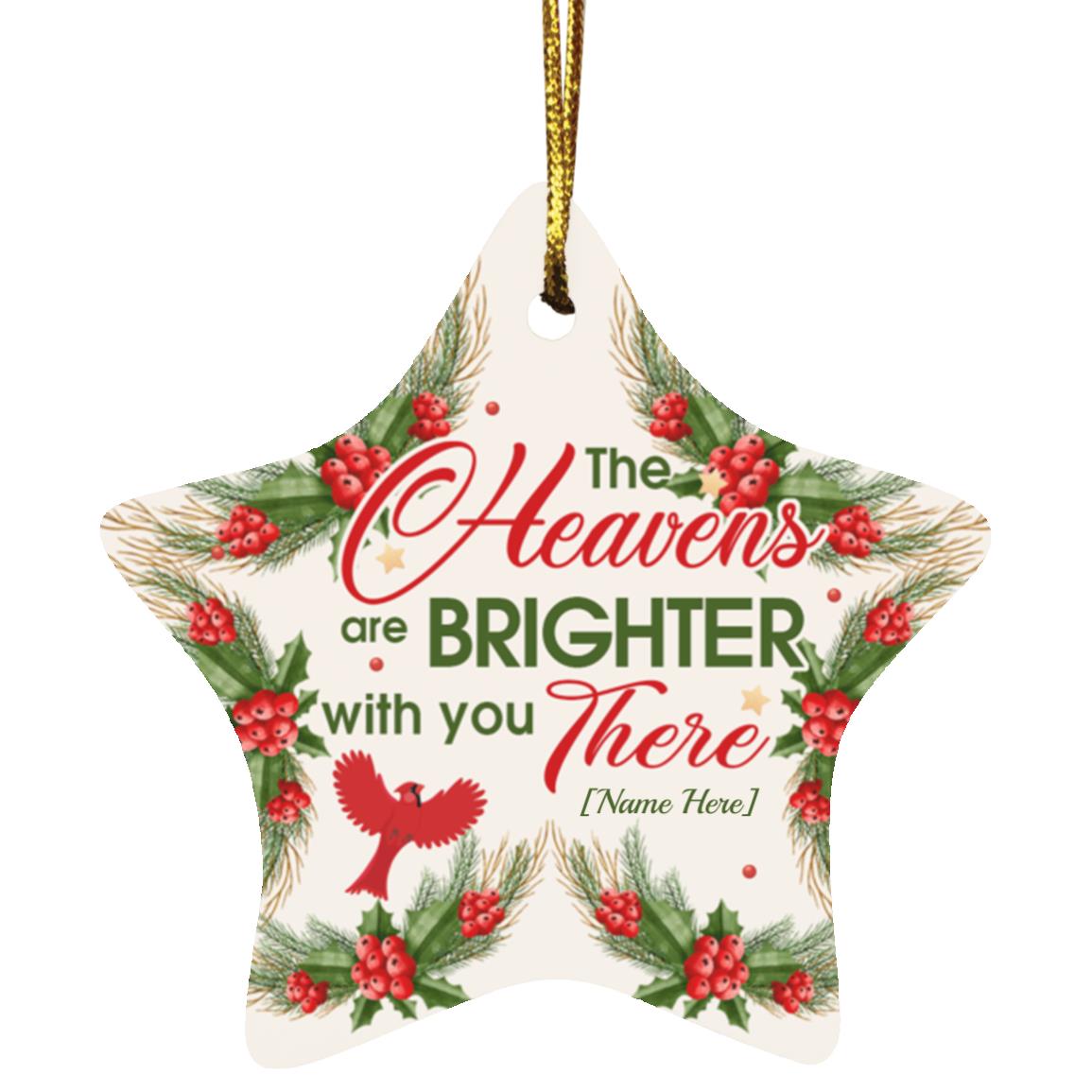 Personalized Cardinal Star Ornament, White, Star Ornament Personalized Cardinal Star Ornament, White, Star Ornament