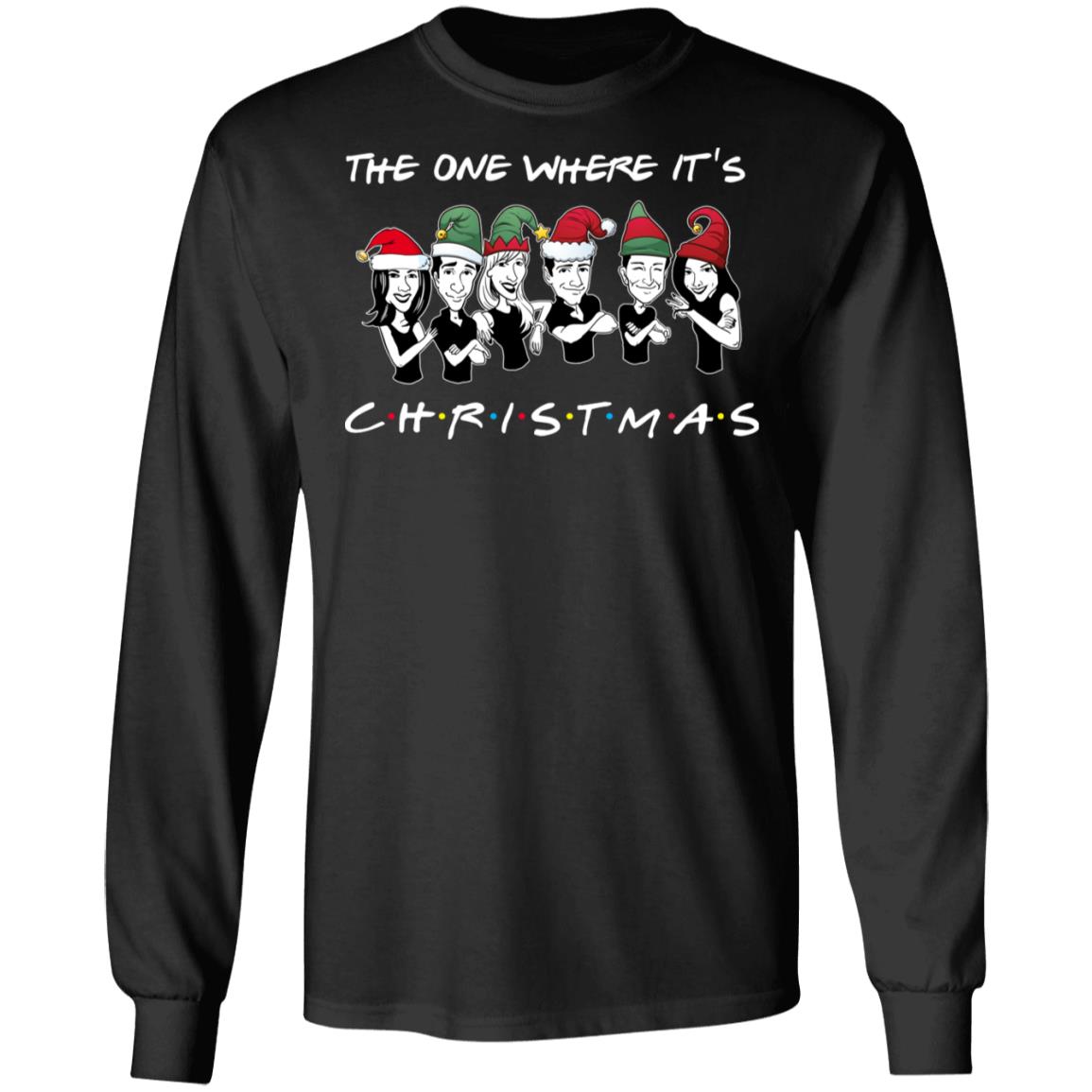 The One Where It's Christmas Hoodie, Black, Long Sleeve