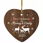 SUBORNH Heart Ornament, White, Heart Ornament