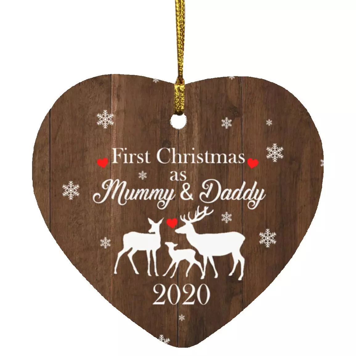 SUBORNH Heart Ornament, White, Heart Ornament