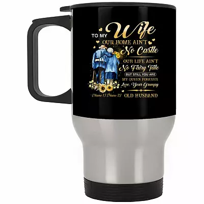 14 oz. Silver Travel Mug